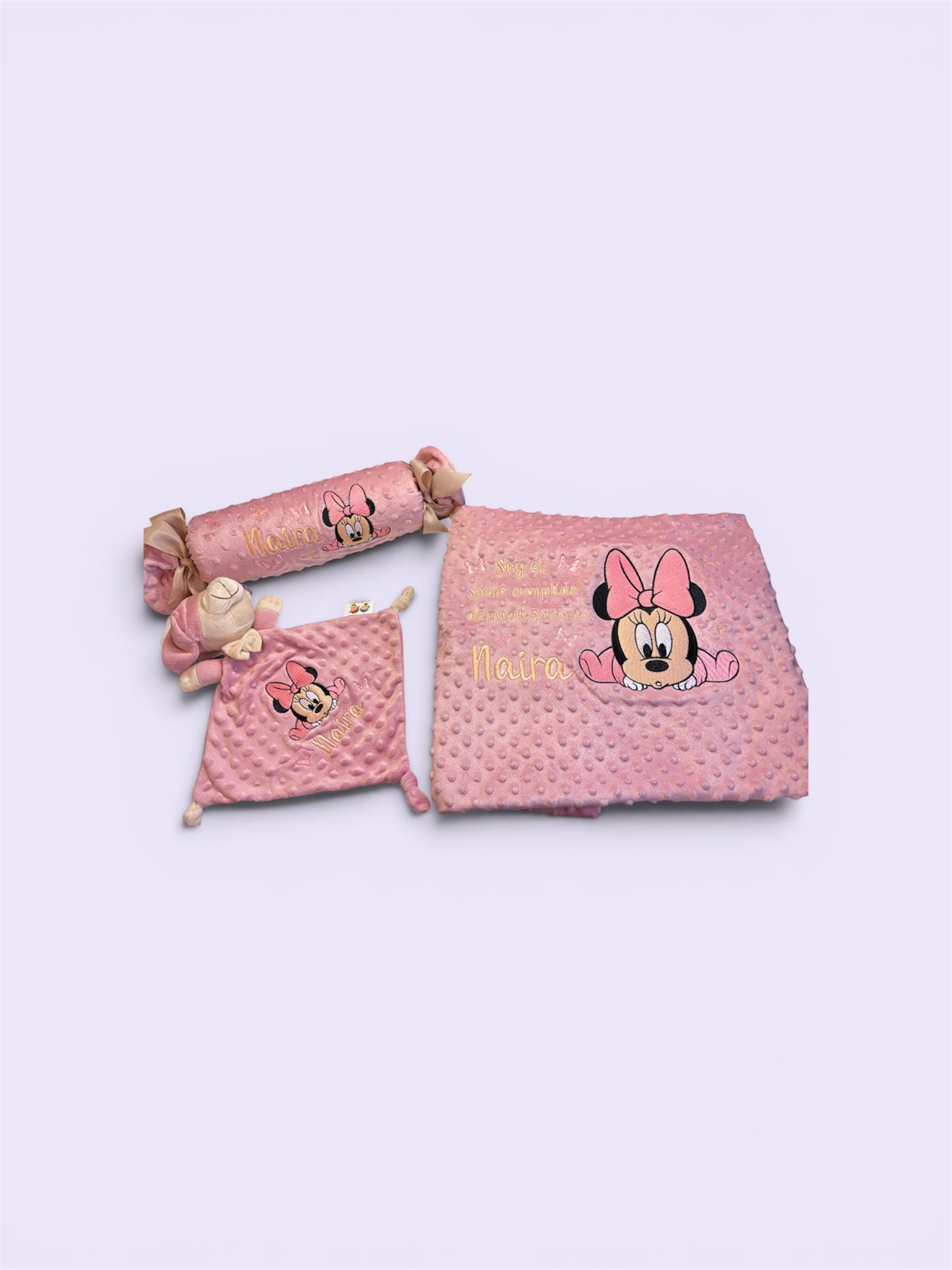 Conjunto manta, doudou y caramelo antivuelco