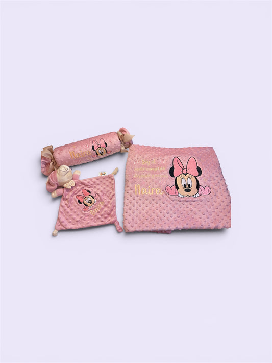 Conjunto manta, doudou y caramelo antivuelco